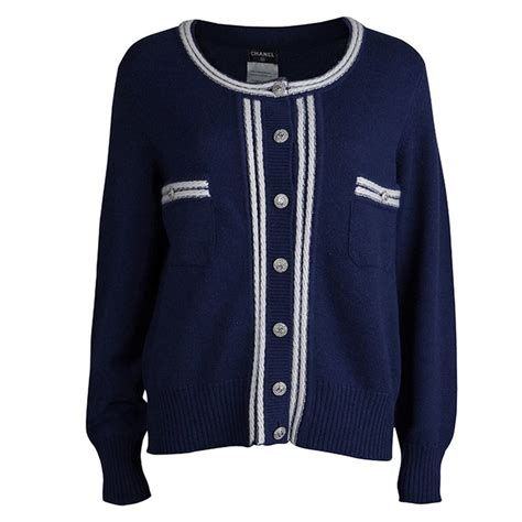 chanel cardigan blue white|Chanel cardigan 2020.